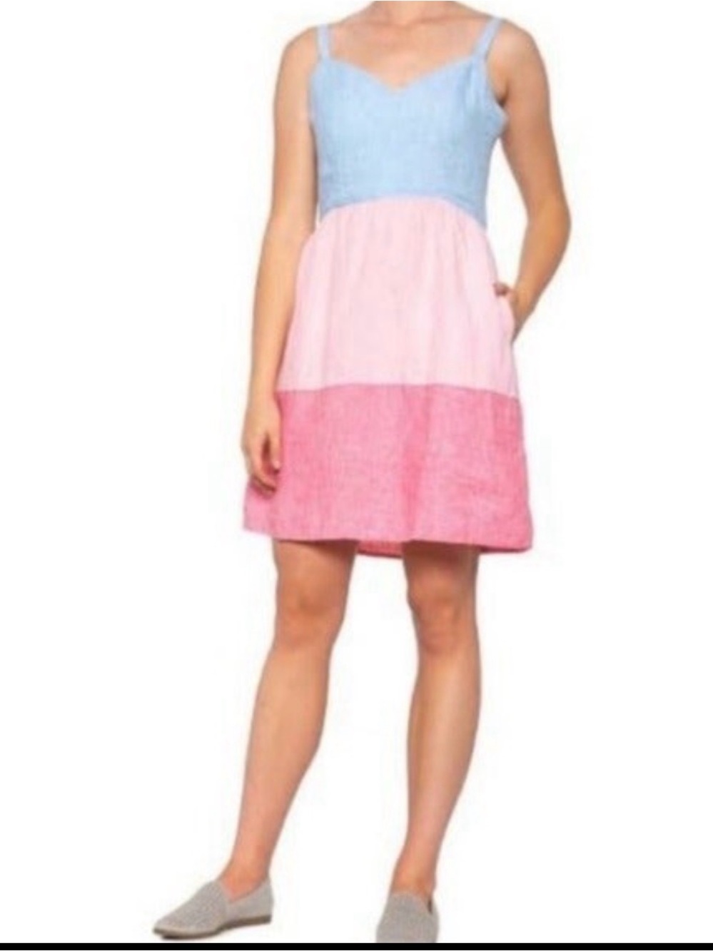 Cynthia Rowley Blue and Pink Colorblock Mini Dress